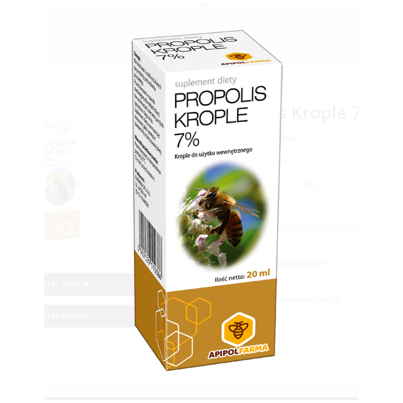 Propolis krople 7% 20 ml Propolis krople 7% 20 ml