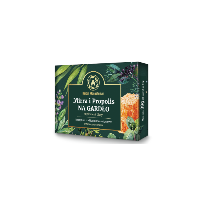 Mirra i propolis na gardło 12 pastylek N