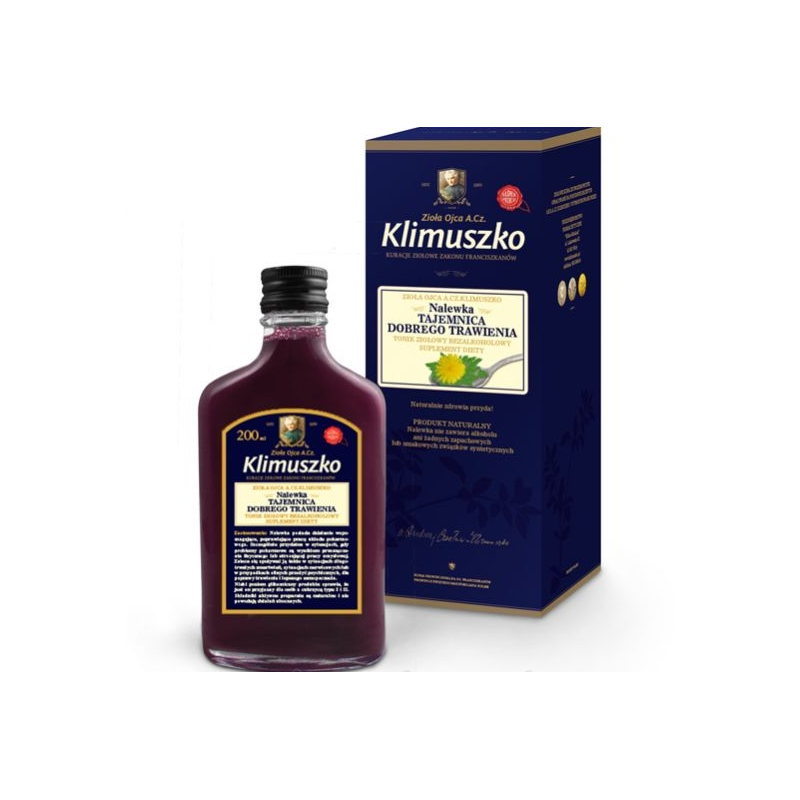 Klimuszko nalewka wspier. trawienie 200 ml Klimuszko nalewka wspier. trawienie 200 ml