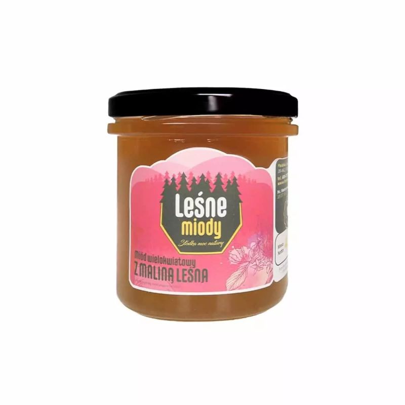 Miód wielokwiatowy z maliną leśną 420 g