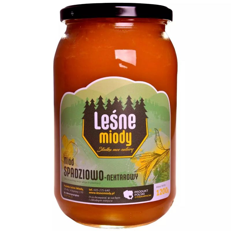 Miód nektarowo-spadziowy 1200 g Miód nektarowo-spadziowy 1200 g