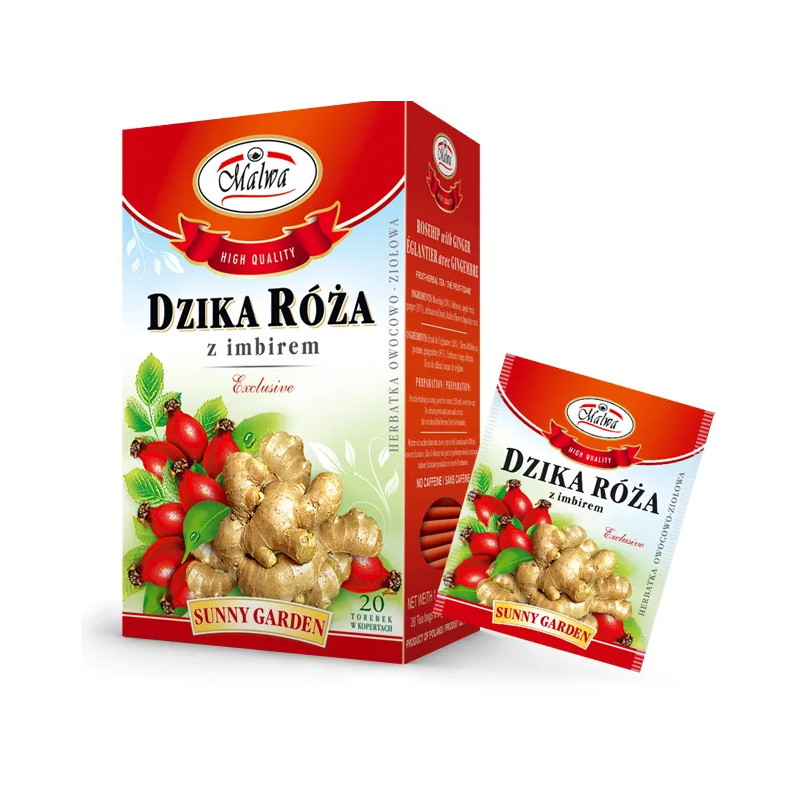 Dzika róża z imbirem 20 sasz. Malwa