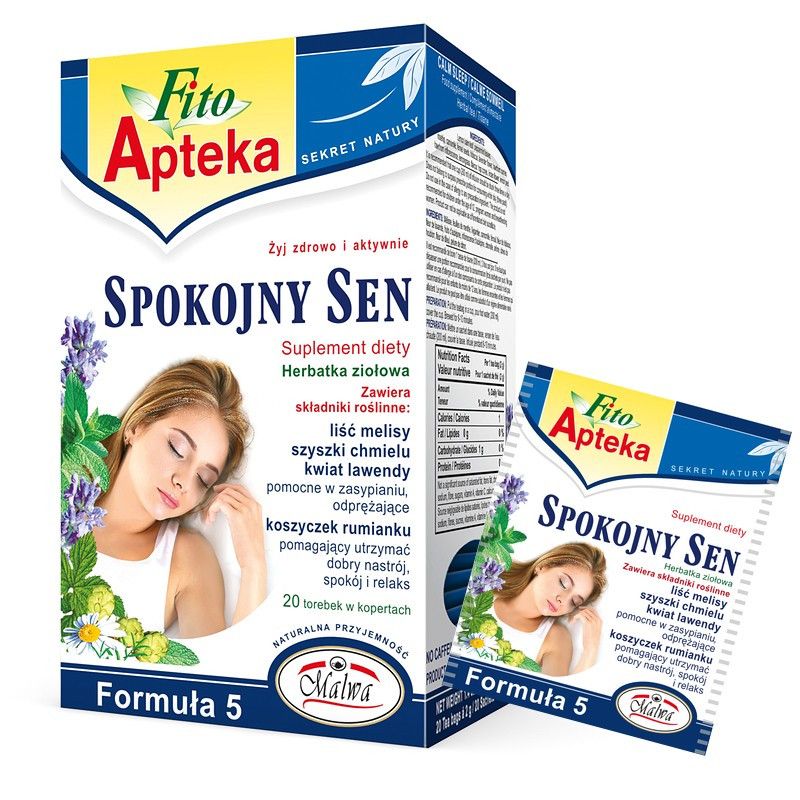 Malwa Formuła 5 Spokojny sen 20 sasz. Malwa Formuła 5 Spokojny sen 20 sasz.