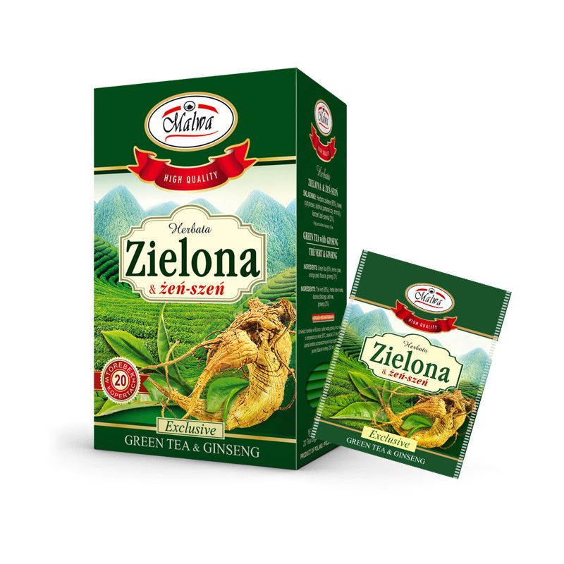 Malwa Zielona z żeń-szeniem 20 sasz.