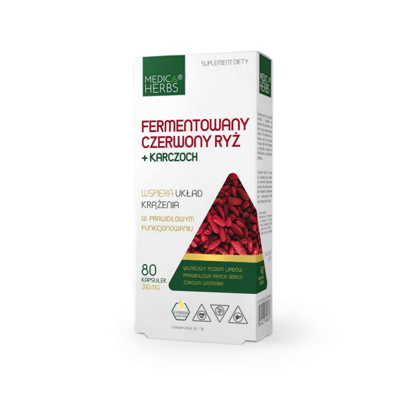 Fermentowany czerwony ryż + karczoch 80 kaps. MH Fermentowany czerwony ryż + karczoch 80 kaps. MH