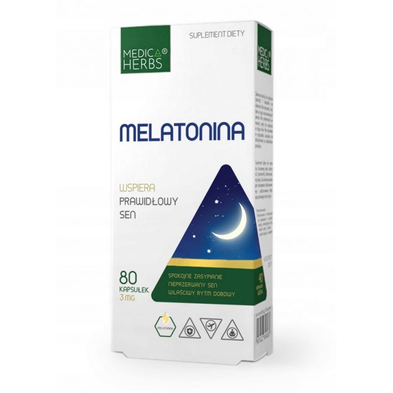 Melatonina 3mg 80 kaps. MH