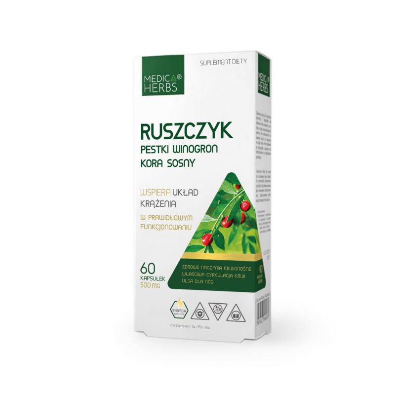 Ruszczyk Pestki winogron Kora sosny 60 kaps. MH Ruszczyk Pestki winogron Kora sosny 60 kaps. MH
