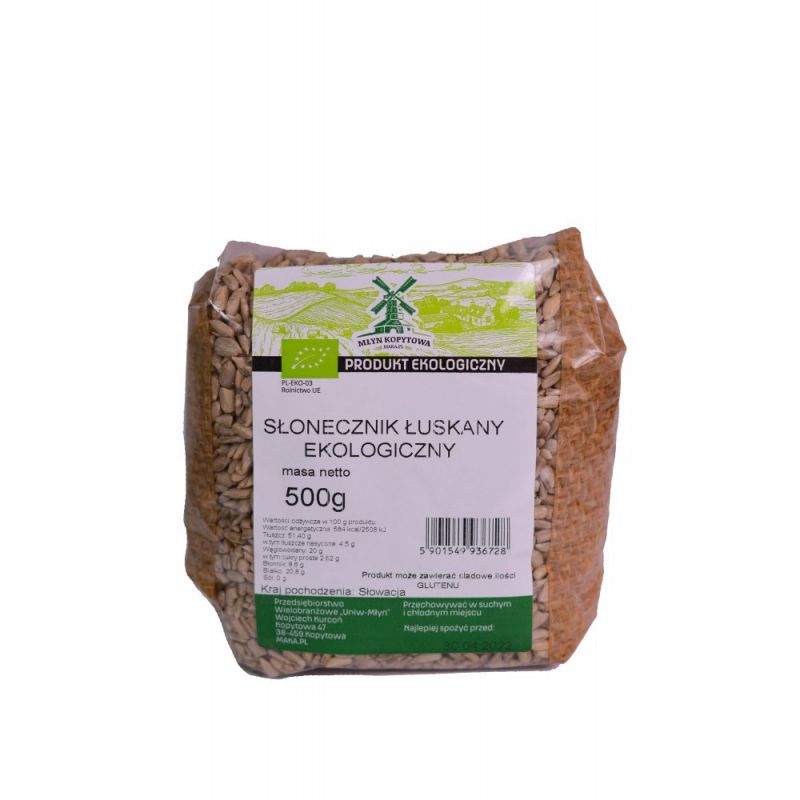 Słonecznik łuskany Eko 500 g Słonecznik łuskany Eko 500 g