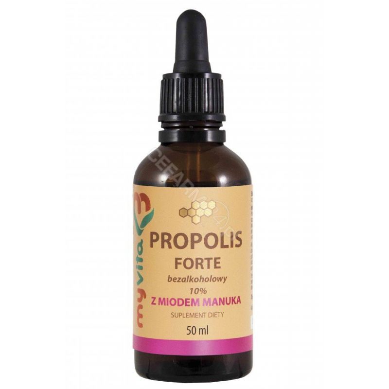 Propolis forte z miodem manuka 10% krople bezalkoholowe 50 ml