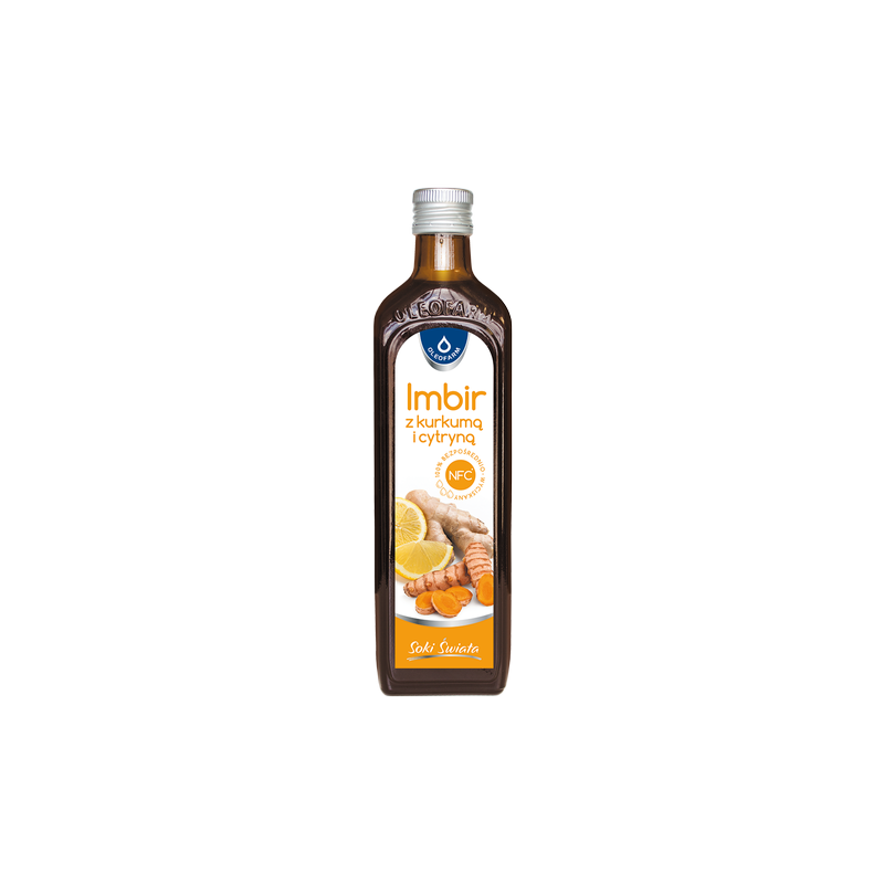Imbir z kurkumą i cytryną z wit. C 490 ml sok