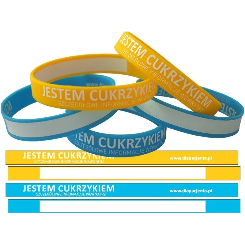 Silikonowa opaska jestem cukrzykiem Silikonowa opaska jestem cukrzykiem