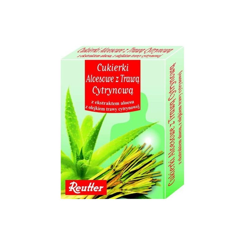 Cukierki aloesowe z trawą cytrynową 50g