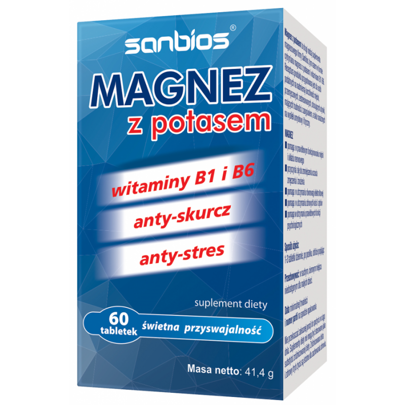 Magnez z potasem 60 tabl. Sanbios