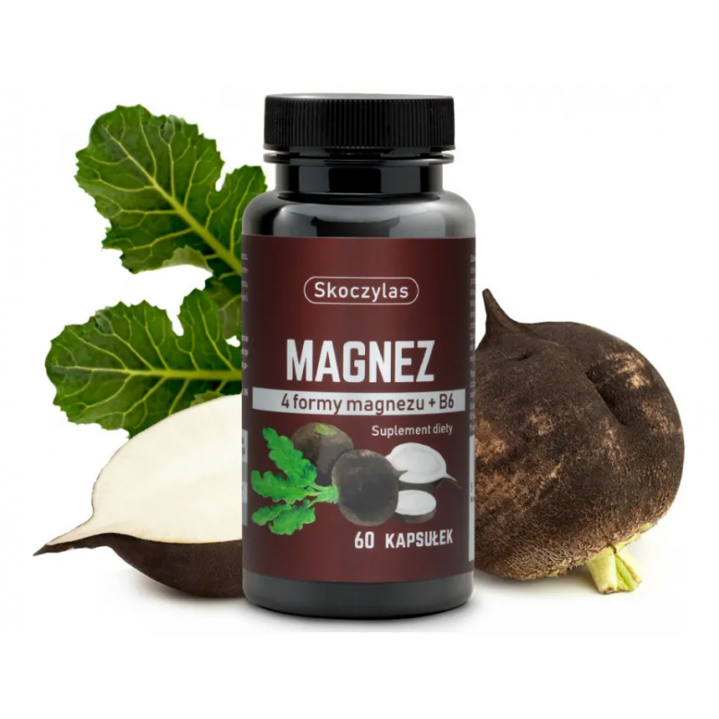 Magnez 4 formy - czarna rzepa 60 kaps. Magnez 4 formy - czarna rzepa 60 kaps.