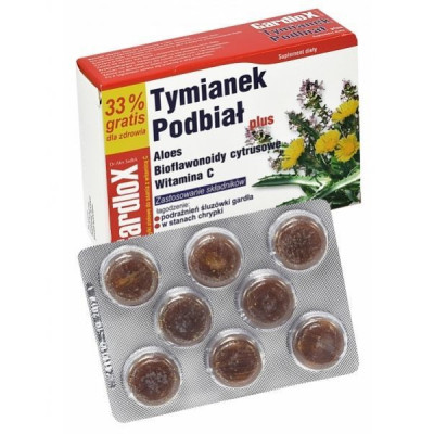 Tymianek i podbiał Plus Gardlox 24 past. 