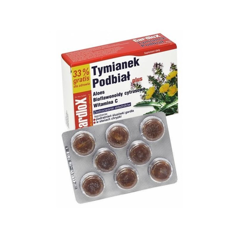 Tymianek i podbiał Plus Gardlox 24 past. 