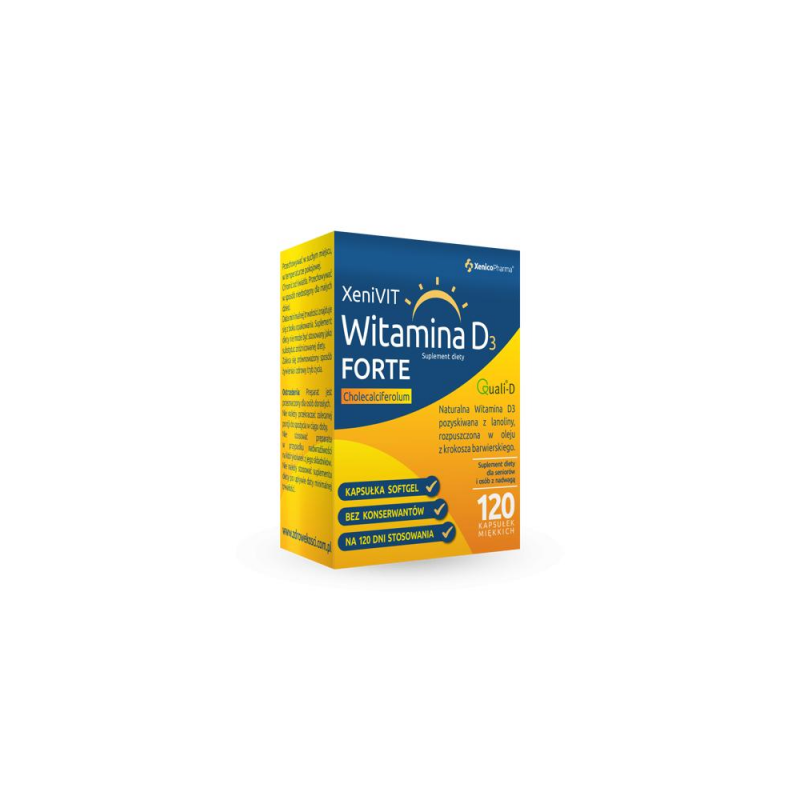 XeniVit Witamina D3 forte 120 kaps. XeniVit Witamina D3 forte 120 kaps.
