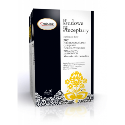 Ludowe Receptury przy niestrawnościach, odbijaniu 30 sasz.