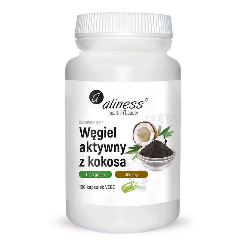 Węgiel aktywny z kokosa 100 kaps. 