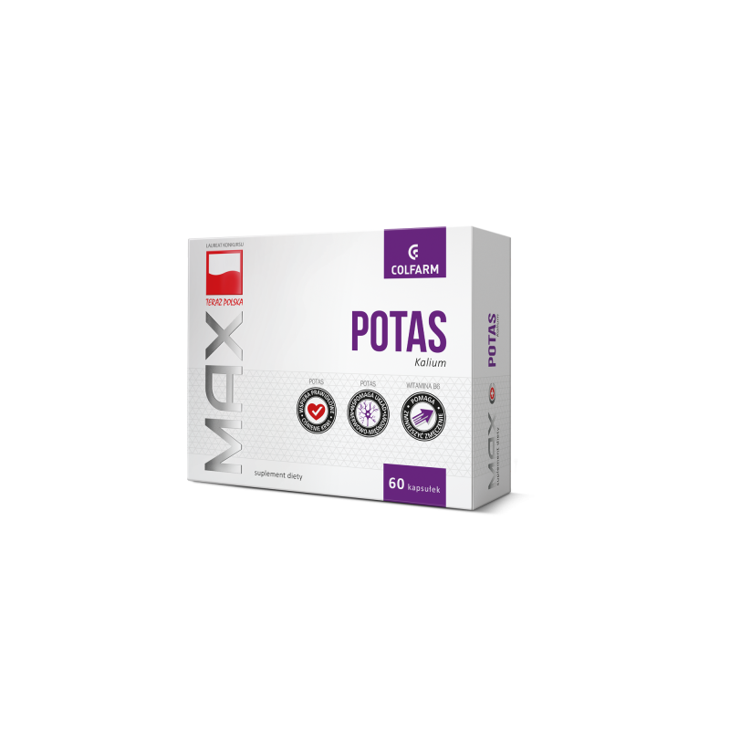 Potas max 60 kaps. Colfarm Potas max 60 kaps. Colfarm