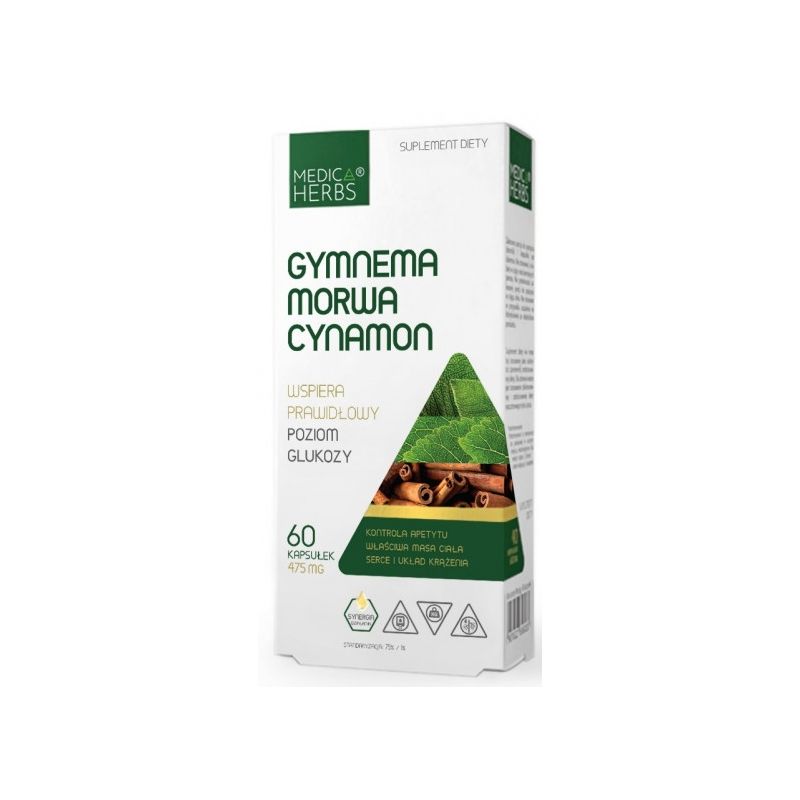 Gymnema Morwa Cynamon 60 kaps. MH