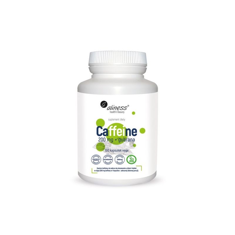 Caffeine 200mg z guaraną 100 kaps. Caffeine 200mg z guaraną 100 kaps.
