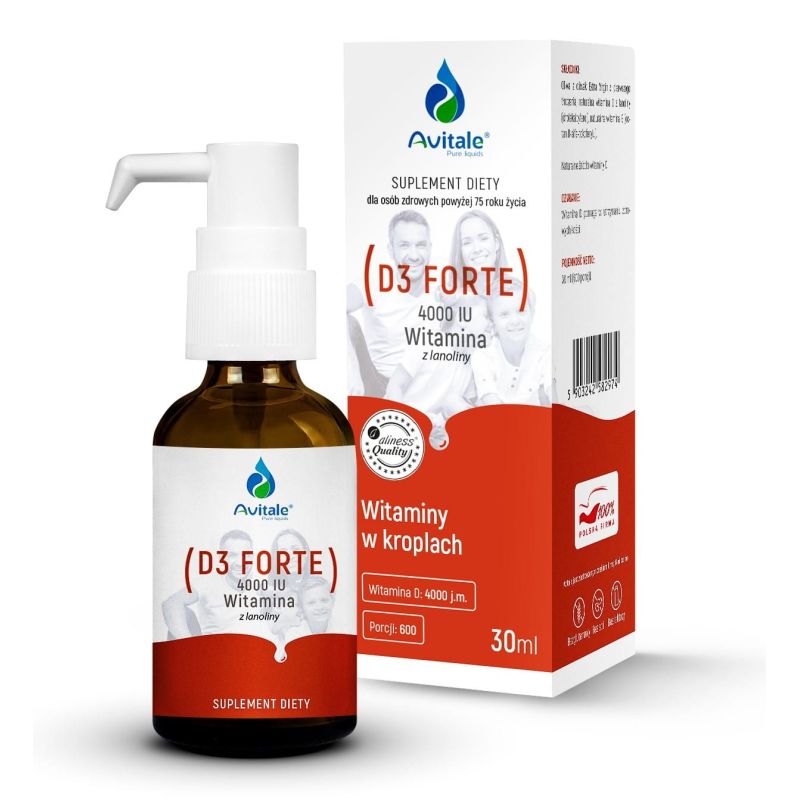 Witamina D3 Forte 4000 IU 30 ml Avitale Witamina D3 Forte 4000 IU 30 ml Avitale