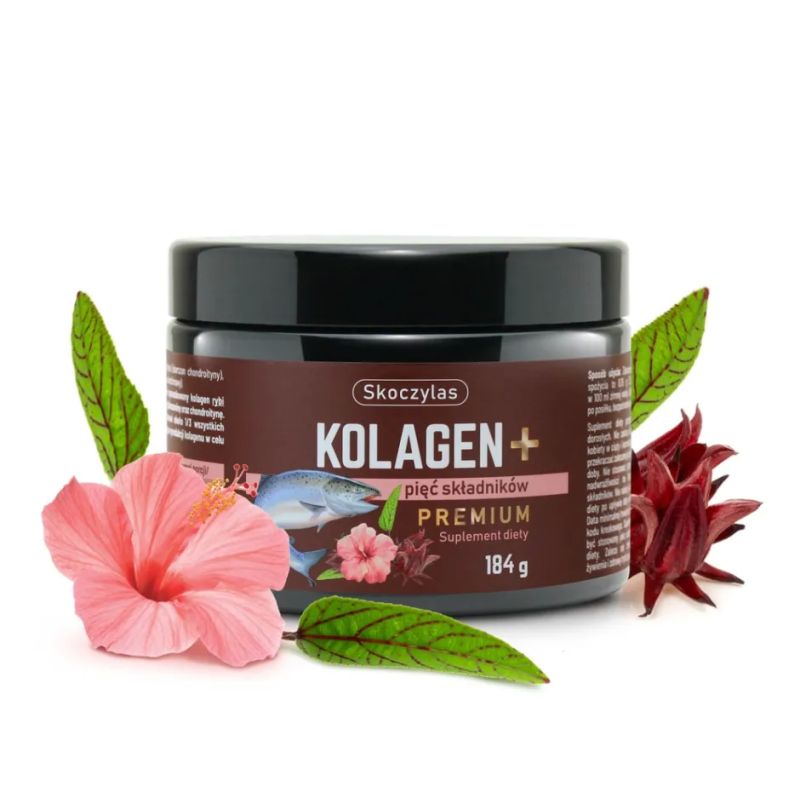 Kolagen z łososia + pięć składników PREMIUM 184 g 