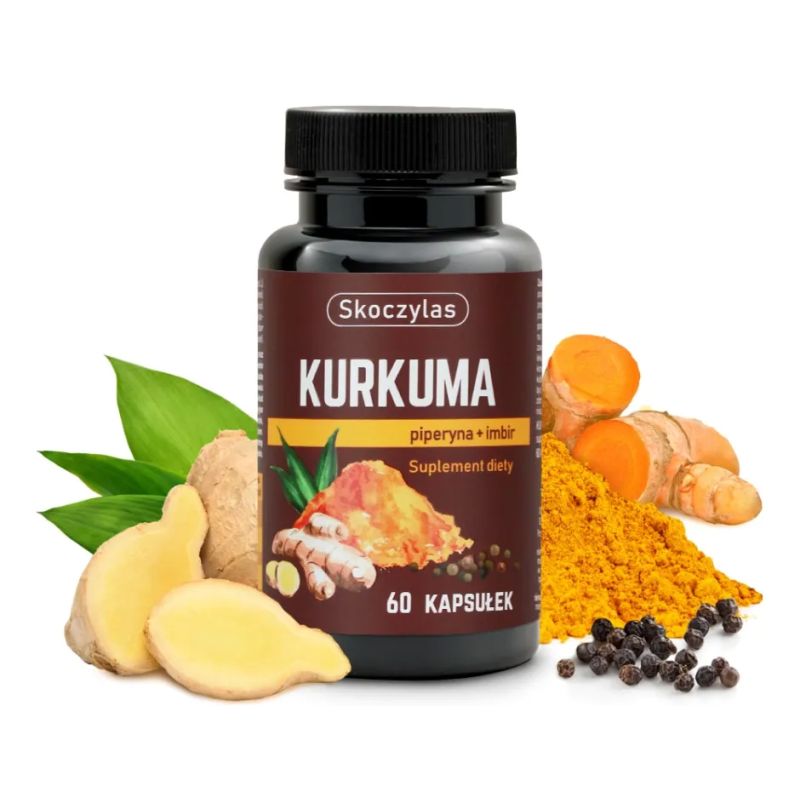 Kurkuma, piperyna, imbir, resweratrol i kwercetyna 60 kaps. 