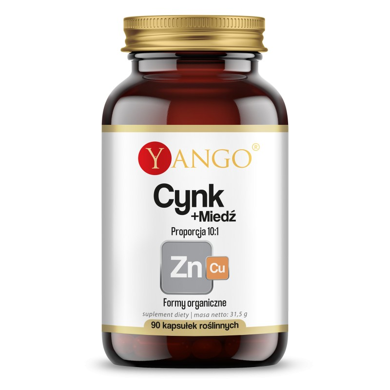 Cynk + miedź 90 kaps. Yango Cynk + miedź 90 kaps. Yango