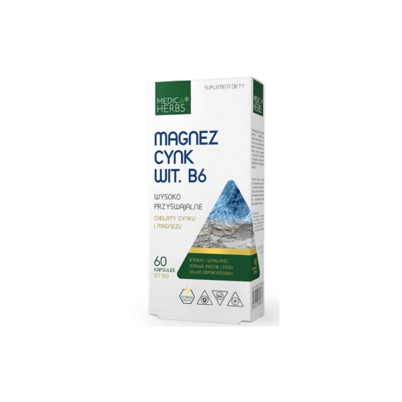 Magnez Cynk Wit. B6 60 kaps. MH Magnez Cynk Wit. B6 60 kaps. MH