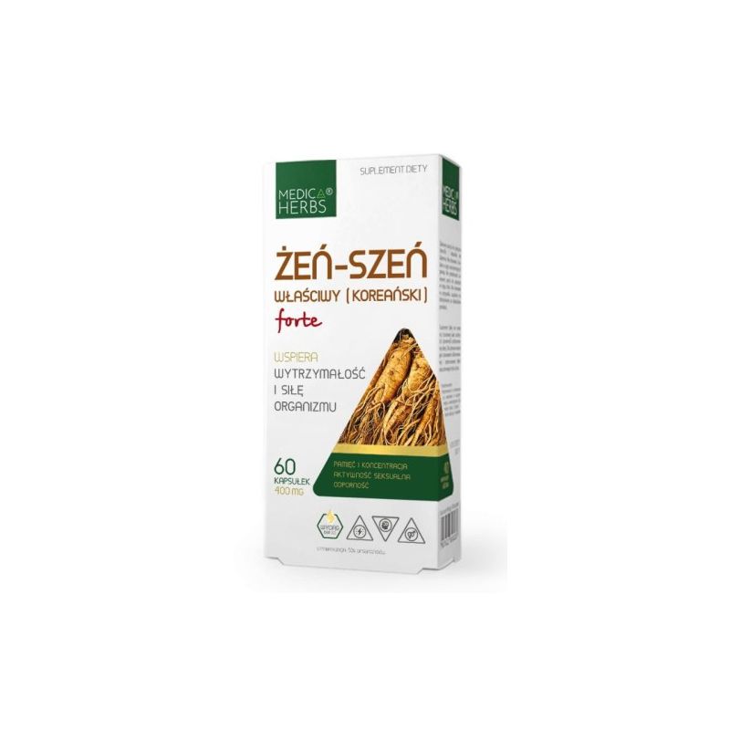 Żeń-szeń właściwy (koreański) forte 60 kaps. MH