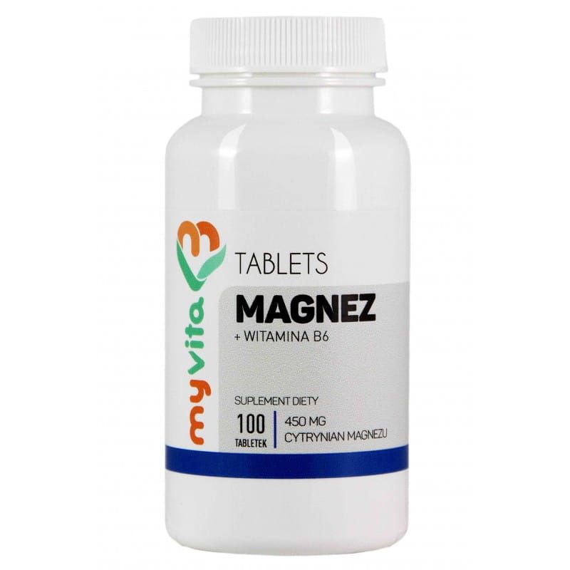 Magnez + wit. B6 100 tabl. MyVita Magnez + wit. B6 100 tabl. MyVita
