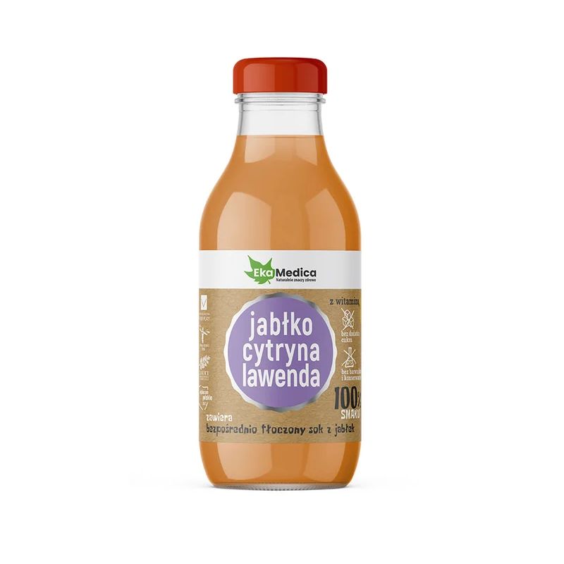 Jabłko, cytryna, lawenda 300 ml sok 100% smaku
