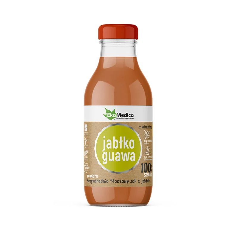 Jabłko, guawa 300 ml sok 100% smaku Jabłko, guawa 300 ml sok 100% smaku