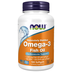 Omega 3 Fish Oil 100 kaps. NOW  