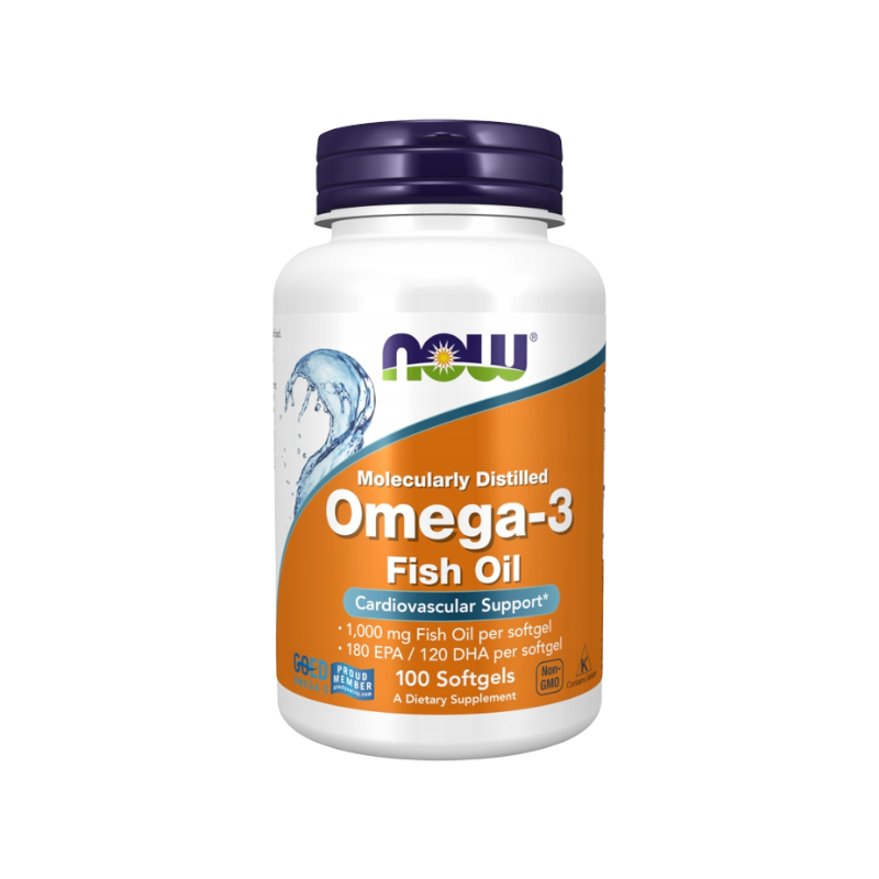 Omega 3 Fish Oil 100 kaps. NOW  