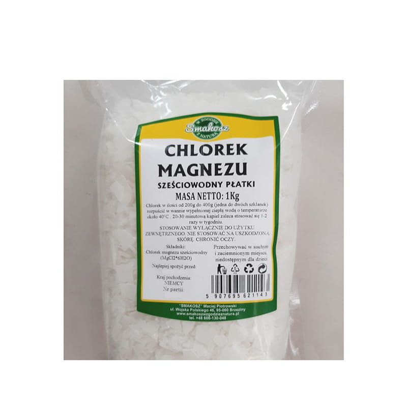 Chlorek magnezu sześciowodny 1 kg płatki Chlorek magnezu sześciowodny 1 kg płatki