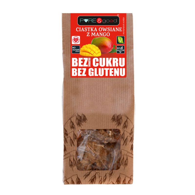 Ciastka owsiane z mango 150 g bez cukru, bez glutenu