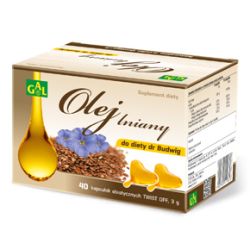 Olej lniany do diety dr Budwig 40 kaps. twist-off