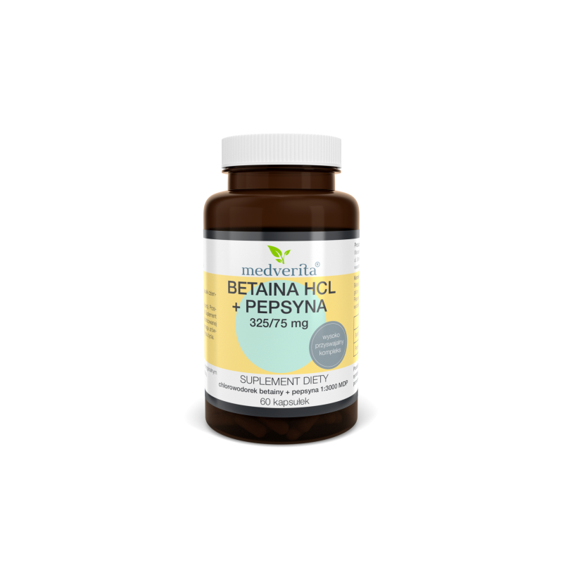 Betaina HCL + Pepsyna 60 kaps. Betaina HCL + Pepsyna 60 kaps.