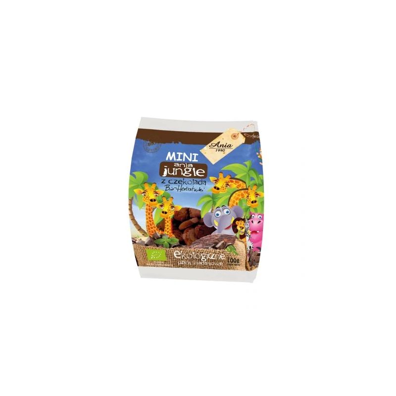 Herbatniki Mini Jungle kakaowe Bio 100 g Herbatniki Mini Jungle kakaowe Bio 100 g