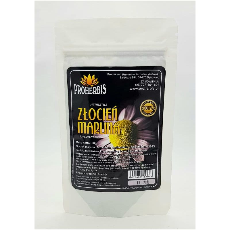 Złocień maruna ziele mielone 50 g Złocień maruna ziele mielone 50 g