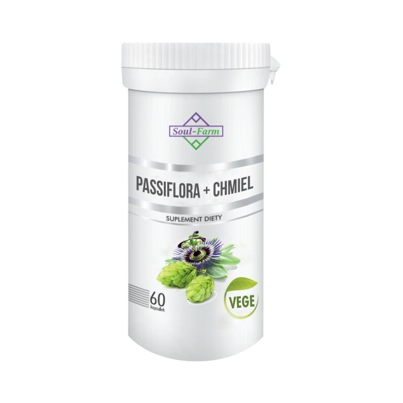 Passiflora + Chmiel 60 kaps. Passiflora + Chmiel 60 kaps.