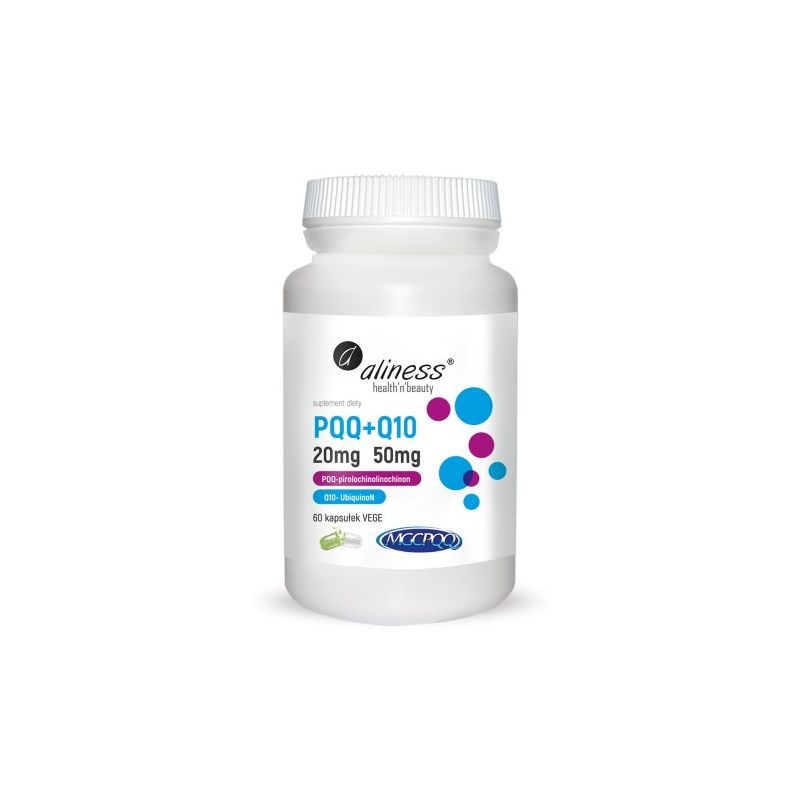 PQQ MGCPQQ 20 mg + Q10 50 mg 60 kaps.