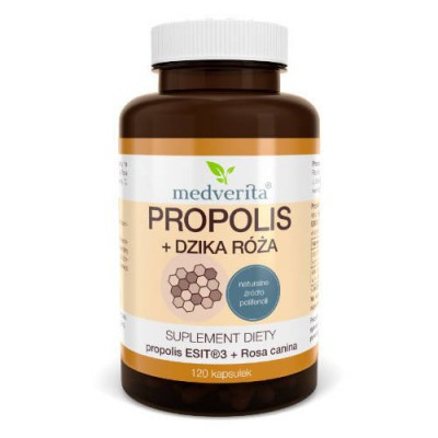 Propolis + dzika róża 60 kaps. Medverita