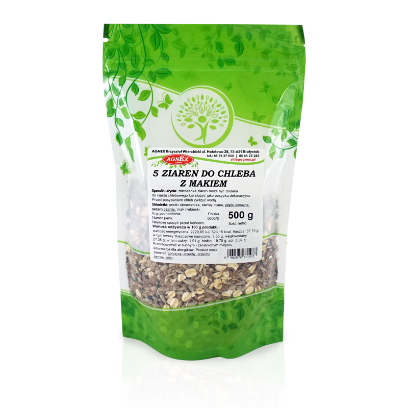 5 ziaren do chleba z makiem 500 g