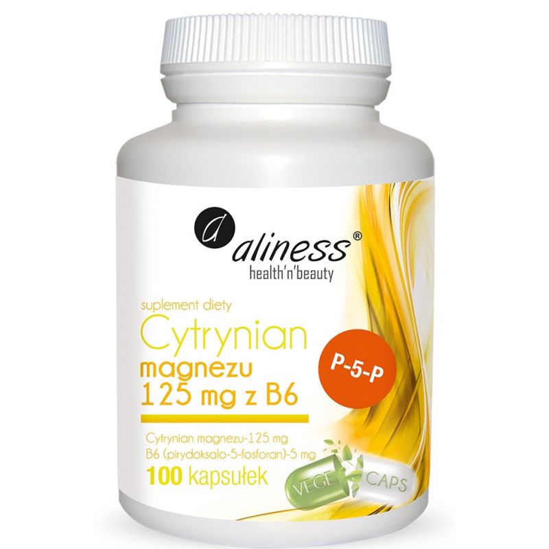 Cytrynian magnezu z B6 (P-5-P) 100 kaps. Cytrynian magnezu z B6 (P-5-P) 100 kaps.