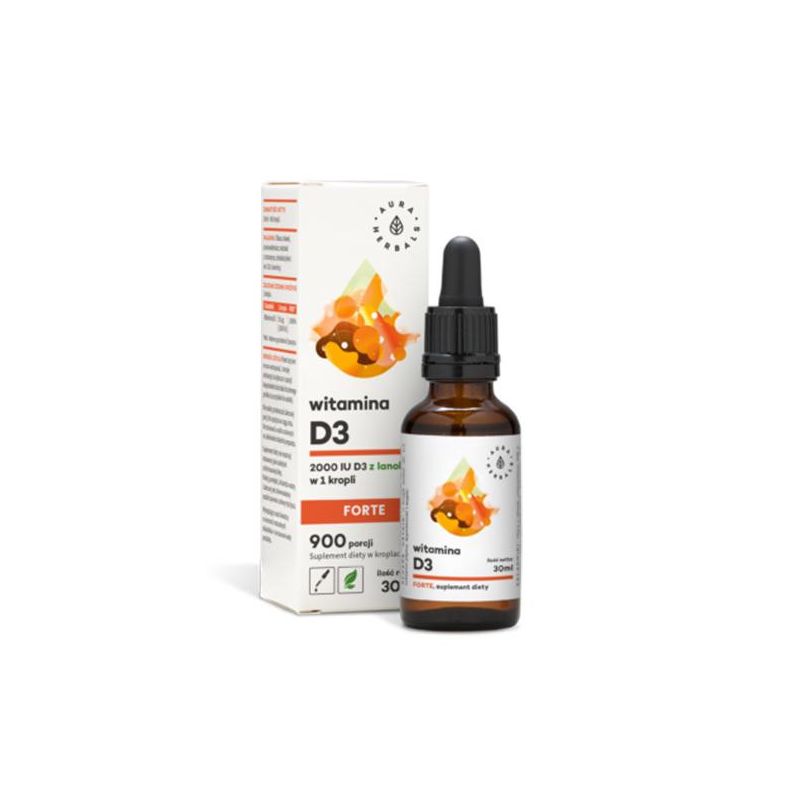 Witamina D3 forte 2000 30 ml Aura Witamina D3 forte 2000 30 ml Aura