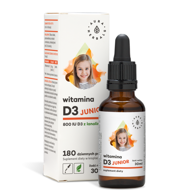 Witamina D3 junior 30 ml Aura Witamina D3 junior 30 ml Aura